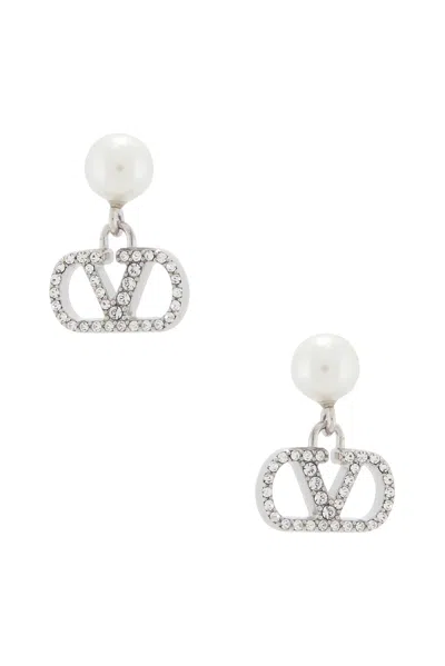 Valentino Garavani Vlogo Signature Pearl Earrings