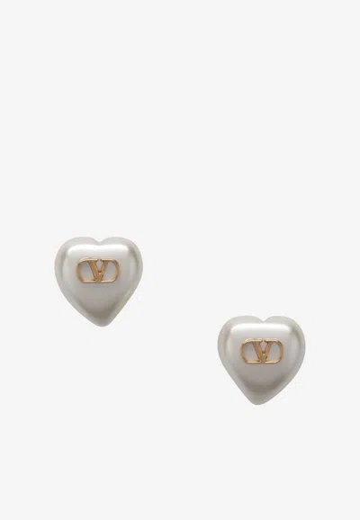 Valentino Garavani Vlogo Signature Pearl Earrings