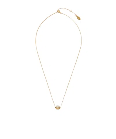Valentino Garavani Vlogo Signature Pearl Necklace In Yellow