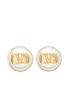 Valentino Vlogo Signature Pearls Earrings In Gold