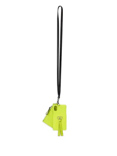 Valentino Garavani Vlogo Signature Phone Cover In Green