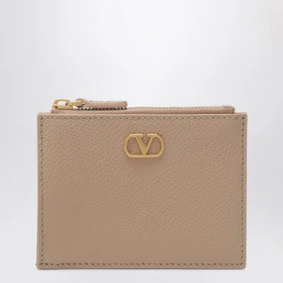 Valentino Garavani Vlogo Signature Pink Coin Purse In Neutral