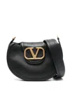 Valentino Vlogo Signature-plaque Shoulder Bag In Black