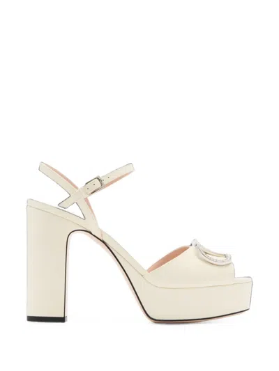 Valentino Garavani Vlogo Signature Platform Sandals In Black