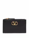 Valentino Vlogo Signature Card Holder In Black