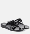 Valentino Vlogo Signature Rubber Thong Sandal In Black