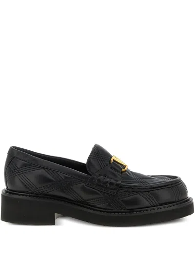 Valentino Garavani Valentino Vlogo Signature Quilted Loafers In Black