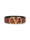 Valentino Vlogo Signature Reversible Belt In Brown