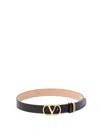 Valentino Garavani Women Vlogo Signature Leather Reversible Belt In Black