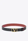 Valentino Reversible Vlogo Signature Belt In Black