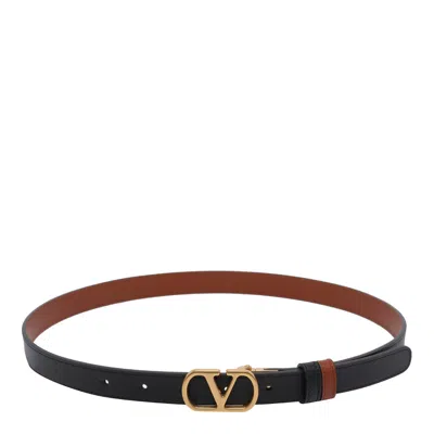 Valentino Garavani Vlogo Signature Reversible Belt In Black