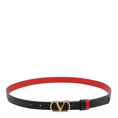 Valentino Garavani Vlogo Signature Reversible Belt In Black