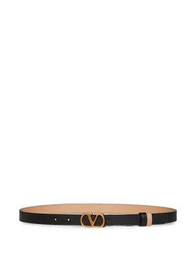 Valentino Garavani Vlogo Signature Reversible Shiny Calfskin Belt 20mm In Multi