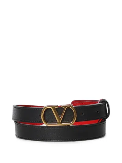 Valentino Garavani Vlogo Signature Reversible Belt In Black