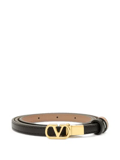 Valentino Garavani Vlogo Signature Reversible Belt In Black