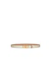 Valentino Vlogo 20mm Reversible Leather Belt In Nude