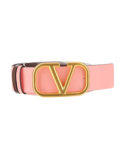 Valentino Garavani Vlogo Signature Reversible Belt In Pink