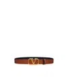 Valentino Vlogo Signature Leather Belt In Red
