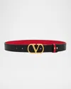 Valentino Garavani Valentino Vlogo Signature Buckled Belt In Multi