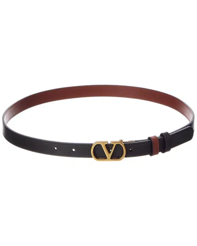 Valentino Garavani Valentino Vlogo Signature Reversible Leather Belt In Pattern