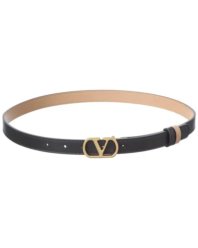 Valentino Garavani Valentino Vlogo Signature Reversible Leather Belt In Animal Print