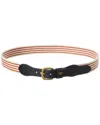 Valentino Vlogo Signature Ribbon & Leather Belt In Multi