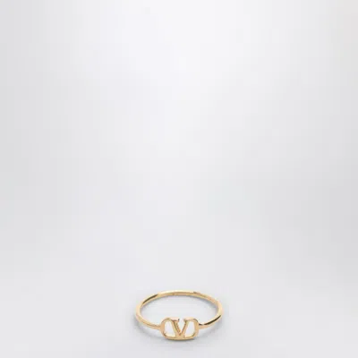 Valentino Garavani Vlogo Signature Ring In Gold Metal