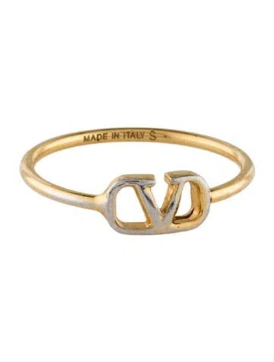 Pre-owned Valentino Garavani Vlogo Signature Ring In Multi