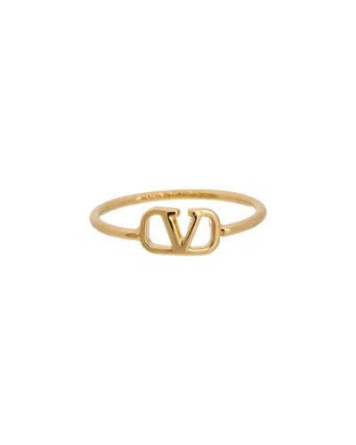 Valentino Garavani Valentino Vlogo Signature Ring In Yellow