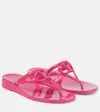 Valentino Vlogo Signature Rubber Thong Sandals In Pink