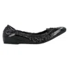 Valentino Vlogo Signature Ruched Slip-on Ballerina In Black