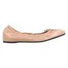 Valentino Vlogo Signature Ruched Slip-on Ballerina In Neutral