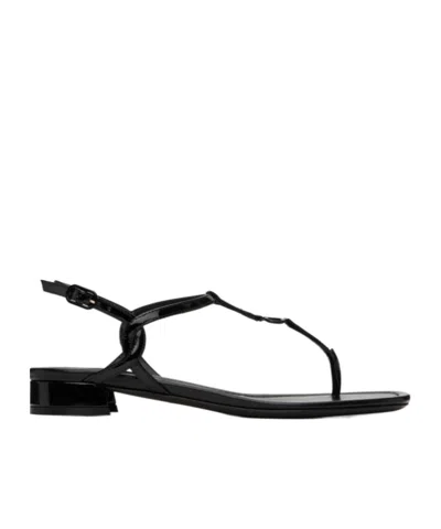 Valentino Garavani Black Vlogo Signature Sandals