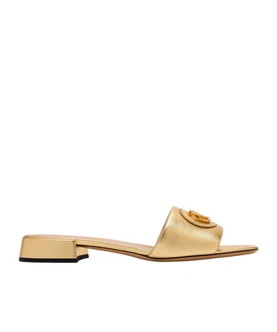 VALENTINO GARAVANI VALENTINO VLOGO PLAQUE SLIP-ON SANDALS