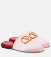 Valentino Vlogo Signature Satin Mule In Pink