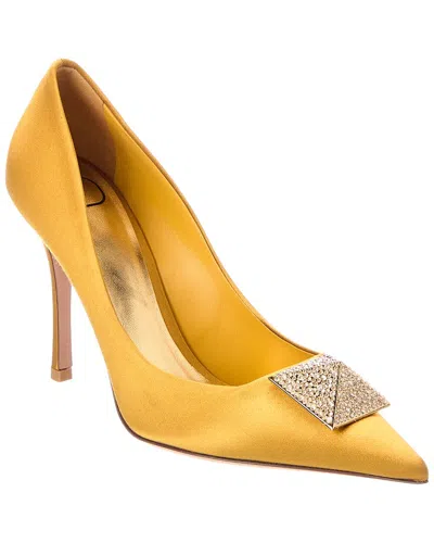 Valentino Garavani Valentino Vlogo Signature Satin Pump In Yellow