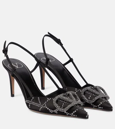 Valentino Garavani Vlogo Signature Rhinestone-embellished Pumps In Multi