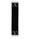 Valentino Midnight Wool Blend Scarf In Black