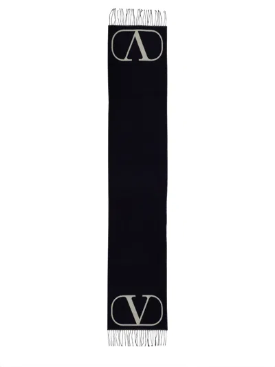 Valentino "vlogo Signature" Scarf In Blue