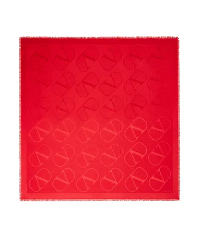 Valentino Vlogo Signature Scarf In Pink