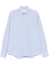 Valentino Camicia Maniche Lunghe Vlogo Signature Shirts Light Blue In Blue