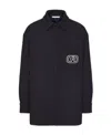 Valentino Vlogo Signature Shirt Jacket In Black