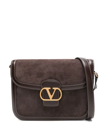 Valentino Garavani Vlogo Signature Shoulder Bag In Brown