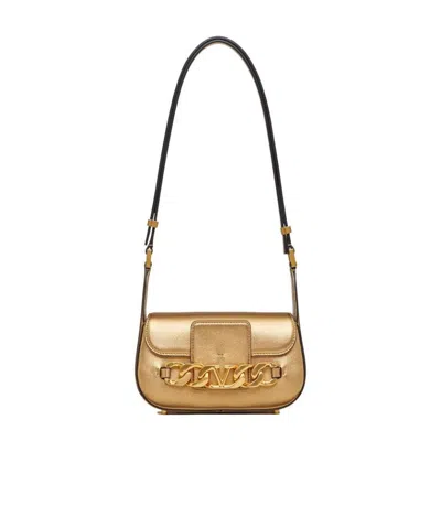 Valentino Garavani Vlogo Signature Shoulder Bag In Brown