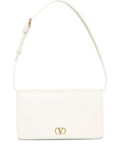 Valentino Garavani Vlogo Signature Shoulder Bag In Neutral