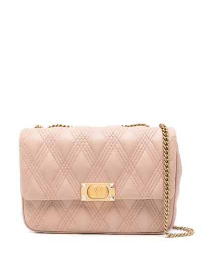 Valentino Garavani Vlogo Signature Shoulder Bag In Pink