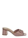 Valentino Vlogo Signature Slide Sandal In Pink