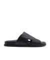 Valentino Vlogo Signature Slide Sandals In Black