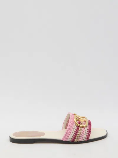 VALENTINO GARAVANI VLOGO SIGNATURE SLIDE SANDALS