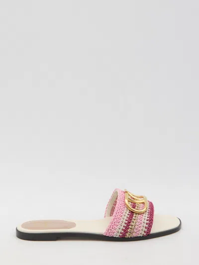 VALENTINO GARAVANI VLOGO SIGNATURE SLIDE SANDALS